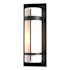 Hubbardton Forge Banded 21" Tall Outdoor Wall Sconce Coastal Black / Opal
