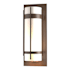 Hubbardton Forge Banded 26" Tall Outdoor Wall Sconce Coastal Bronze / Opal