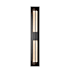 Hubbardton Forge Double Axis 31" Tall LED Outdoor Wall Sconce Coastal Black / Clear