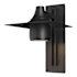 Hubbardton Forge Hood 16" Tall Outdoor Wall Sconce Coastal Black
