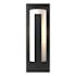 Hubbardton Forge Vertical Bar 19" Tall Outdoor Wall Sconce Coastal Black