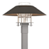 Hubbardton Forge Henry 16" Tall Post Light Burnished Steel / Dark Smoke / Clear