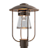 Hubbardton Forge Erlenmeyer 18" Tall Post Light Coastal Bronze / Clear