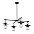 Hubbardton Forge Mason 4 Light 34" Wide Outdoor Chandelier Coastal Black