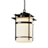 Hubbardton Forge Banded 14" Wide Semi-Flush Outdoor Pendant Coastal Black