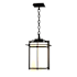 Hubbardton Forge Tourou 11" Wide Semi-Flush Lantern Outdoor Pendant Coastal Black