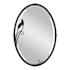 Hubbardton Forge Forged Leaf 22-5/16"W x 31-11/16"H Oval Beveled Steel Framed Accent Mirror Black