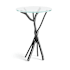 Hubbardton Forge Brindille 18" Diameter Glass Top Aluminum and Glass Table Black