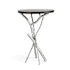 Hubbardton Forge Brindille 18" Diameter Maple Wood Top Metal End Table Sterling / Espresso