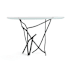 Hubbardton Forge Brindille 52" Wide Glass Top Aluminum and Glass Table Black