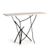 Hubbardton Forge Brindille 46" Wide Maple Wood Top Metal Console Table Dark Smoke / Natural