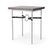Hubbardton Forge Equus 18" Wide Maple Wood Top Metal Accent Table Sterling / Black / Espresso