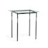 Hubbardton Forge Senza 22" Wide Glass Top Glass and Metal Table Black