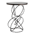 Hubbardton Forge Olympus 18" Wide Steel and Wood Accent Table Black / Espresso Maple