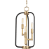 Hudson Valley Lighting Angler 3 Light 10" Wide Taper Candle Pendant Aged Brass