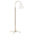 Hudson Valley Lighting Curves No.1 62" Tall Gooseneck Floor Lamp Aged Brass