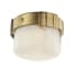 Hudson Valley Lighting Beckett Single Light 6" Wide Integrated LED Flush Mount Ceiling Fixture / Wall Sconce Aged Brass