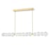 Hudson Valley Lighting Lindley 50" Wide LED Linear Chandelier Aged Brass