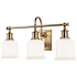 Hudson Valley Lighting Keswick 3 Light 21" Wide Bathroom Vanity Light Aged Brass