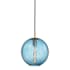 Hudson Valley Lighting Rousseau Single Light 11" Wide Pendant Aged Brass / Blue