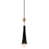 Hudson Valley Lighting Tupelo Single Light 3" Wide LED Mini Pendant Aged Brass / Black