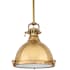 Hudson Valley Lighting Pelham Single Light 14" Wide Pendant Aged Brass