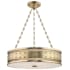 Hudson Valley Lighting Gaines 4 Light 22" Wide Drum Chandelier Aged Brass