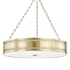 Hudson Valley Lighting Gaines 6 Light 30" Wide Drum Chandelier Aged Brass