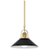 Hudson Valley Lighting Syosset 12" Wide Pendant Aged Brass / Black