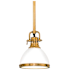 Hudson Valley Lighting Randolph Single Light 7" Wide Mini Pendant Aged Brass