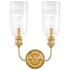 Hudson Valley Lighting Lafayette 2 Light 17" Tall Wall Sconce Aged Brass
