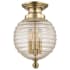 Hudson Valley Lighting Coolidge 3 Light 10" Wide Semi-Flush Globe Ceiling Fixture Aged Brass