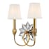 Hudson Valley Lighting Barton 2 Light 15" Tall Wall Sconce Aged Brass