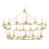 Hudson Valley Lighting Allendale 28 Light 58" Wide Two-Tier Candle Chandelier Aged Brass