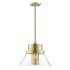 Hudson Valley Lighting Paoli Single Light 16" Wide Pendant Aged Brass