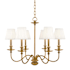 Hudson Valley Lighting Menlo Park 6 Light 25" Wide Chandelier Aged Brass