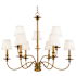Hudson Valley Lighting Menlo Park 9 Light 34" Wide Chandelier Aged Brass