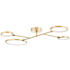 Hudson Valley Lighting Saturn 4 Light 43" Wide LED Fixed Rail Ceiling Fixture Aged Brass