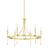 Hudson Valley Lighting Gates 6 Light 27" Wide Taper Candle Chandelier Aged Brass