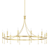 Hudson Valley Lighting Gates 12 Light 51" Wide Taper Candle Chandelier Aged Brass