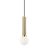 Hudson Valley Lighting Reade 5" Wide LED Mini Pendant Aged Brass