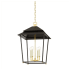 Hudson Valley Lighting Natick 4 Light 18" Wide Pendant Aged Brass / Satin Black