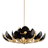 Hudson Valley Lighting Lotus 21 Light 54" Wide Abstract Chandelier Gold Leaf / Black