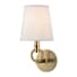 Hudson Valley Lighting Malibu Single Light 13" Tall Wall Sconce Aged Brass