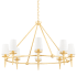 Hudson Valley Lighting Torch 8 Light 48" Wide Ring Chandelier Gold Leaf