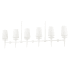 Hudson Valley Lighting Torch 6 Light 58" Wide Linear Chandelier White Plaster
