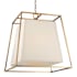 Hudson Valley Lighting Kyle 6 Light 24" Wide Pendant Aged Brass / White Silk Shades