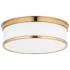 Hudson Valley Lighting Geneva 3 Light 15" Wide Flush Mount Drum Ceiling Fixture Aged Brass