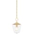 Hudson Valley Lighting Greene Single Light 8" Wide Mini Pendant Aged Brass