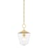 Hudson Valley Lighting Greene Single Light 8" Wide Mini Pendant Aged Brass